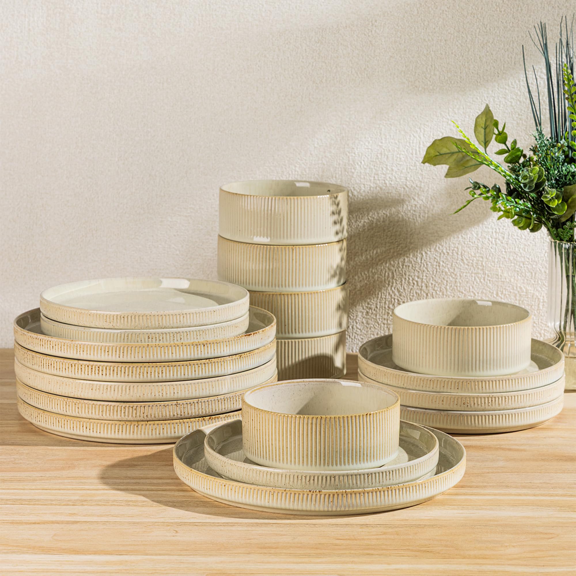 Amazon.com | TheTerra Ceramic Dinnerware Sets for 6, 18 Pieces